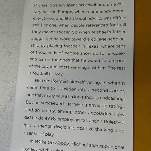 Michael Strahan “Wake Up Happy” Hardcover Book 197 pages Great Condition - Picture 3 of 8